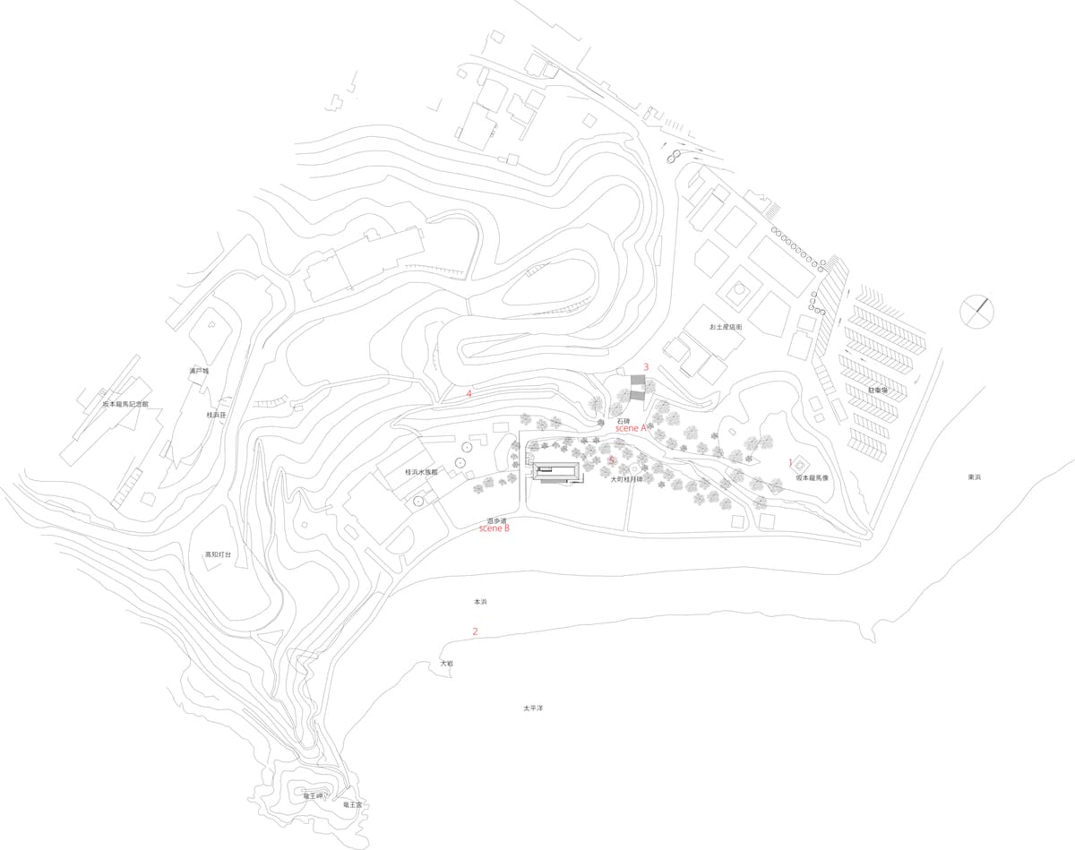 桂浜・本浜休憩所　五色のテラス