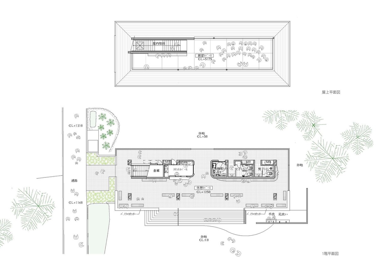 桂浜・本浜休憩所　五色のテラス